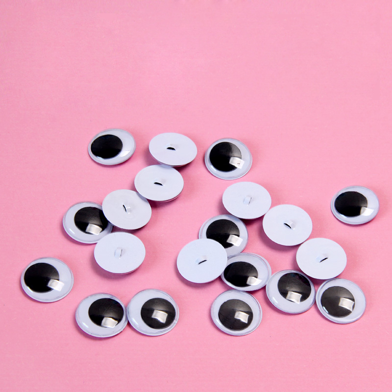 SEW ON Joggle Eyes 10mm Black Pk20